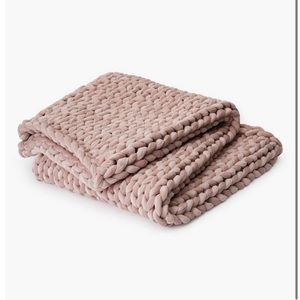 BEARABY Knit Velvet Weighted Blanket Color Rose Quartz 15 lb